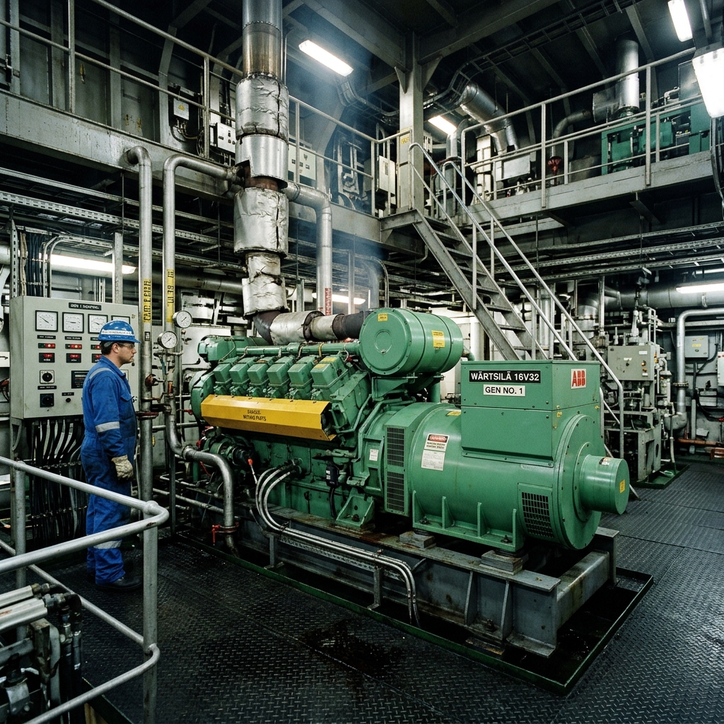 Schiffsgenerator vibriert