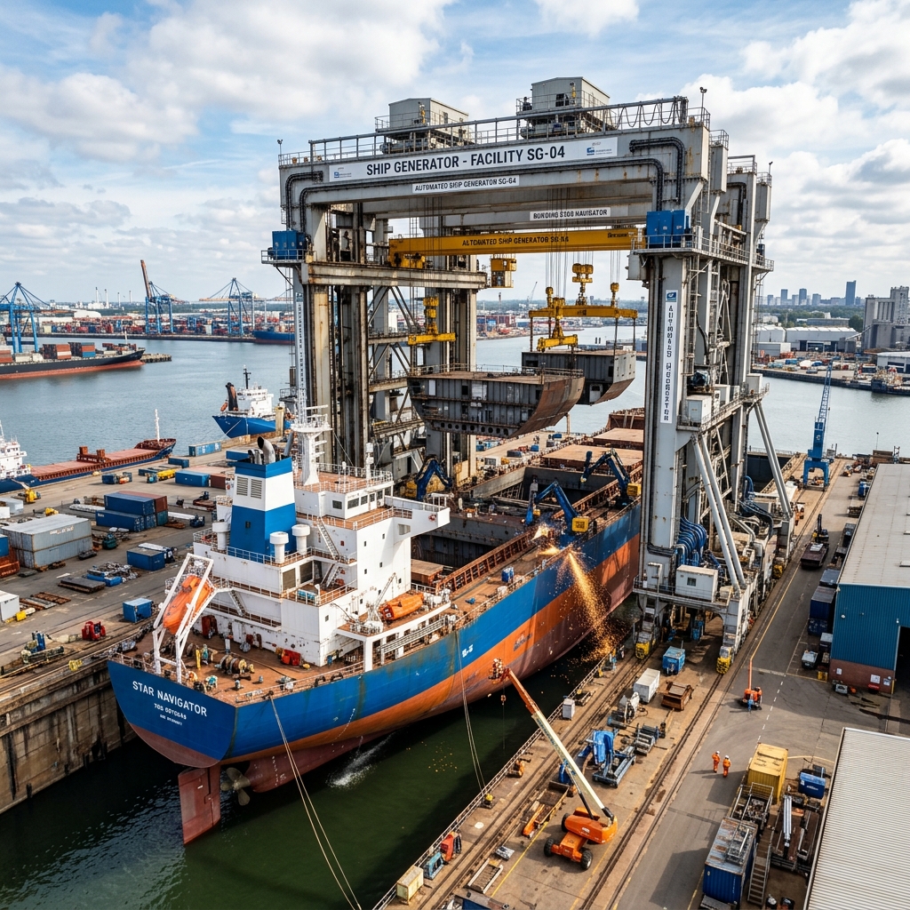 Schiffsgenerator vibriert auf dem Schiff